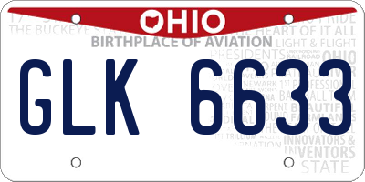 OH license plate GLK6633