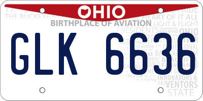 OH license plate GLK6636