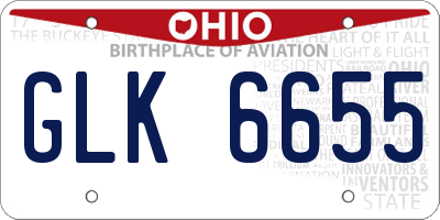 OH license plate GLK6655
