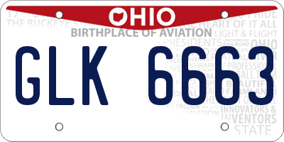 OH license plate GLK6663