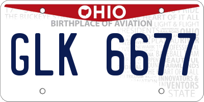 OH license plate GLK6677