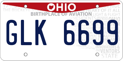 OH license plate GLK6699