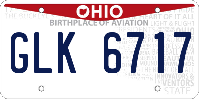 OH license plate GLK6717