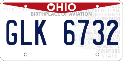 OH license plate GLK6732