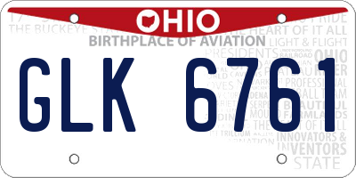 OH license plate GLK6761