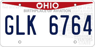 OH license plate GLK6764