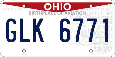 OH license plate GLK6771