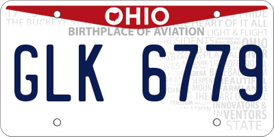 OH license plate GLK6779
