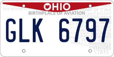 OH license plate GLK6797