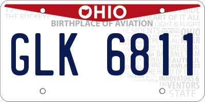 OH license plate GLK6811