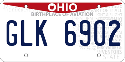 OH license plate GLK6902