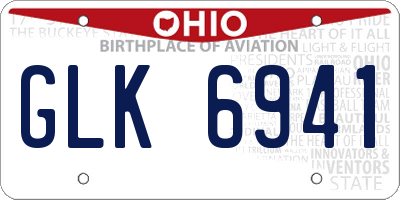OH license plate GLK6941