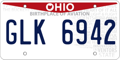 OH license plate GLK6942