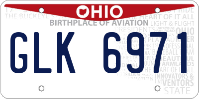OH license plate GLK6971