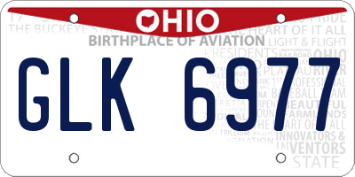 OH license plate GLK6977