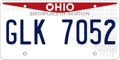 OH license plate GLK7052