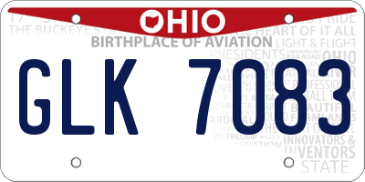 OH license plate GLK7083