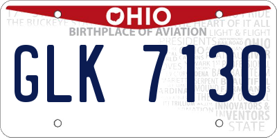 OH license plate GLK7130