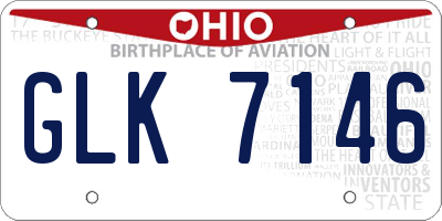 OH license plate GLK7146