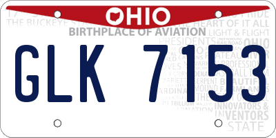 OH license plate GLK7153
