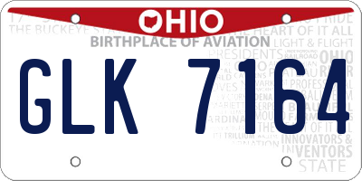 OH license plate GLK7164