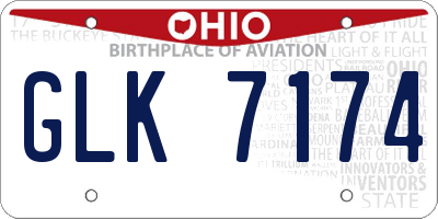 OH license plate GLK7174