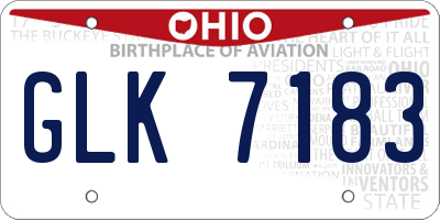 OH license plate GLK7183
