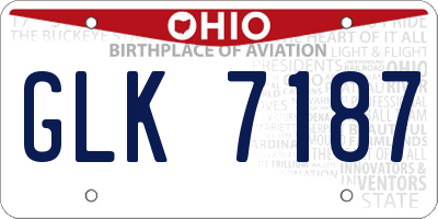 OH license plate GLK7187