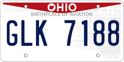 OH license plate GLK7188