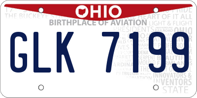 OH license plate GLK7199
