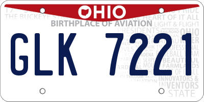 OH license plate GLK7221