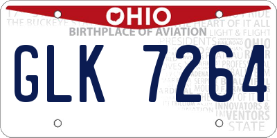 OH license plate GLK7264