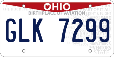 OH license plate GLK7299