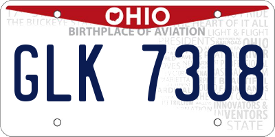 OH license plate GLK7308