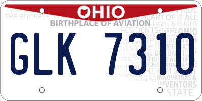 OH license plate GLK7310