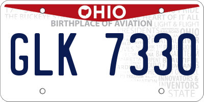 OH license plate GLK7330