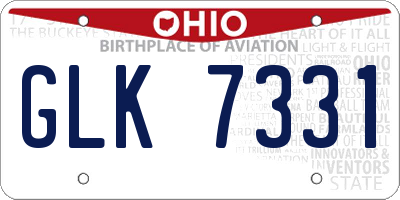 OH license plate GLK7331