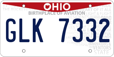 OH license plate GLK7332