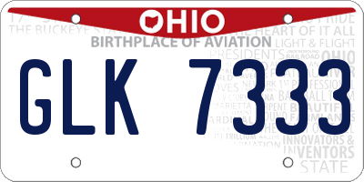 OH license plate GLK7333
