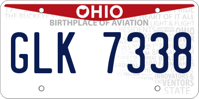 OH license plate GLK7338