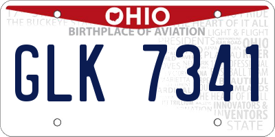 OH license plate GLK7341