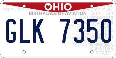 OH license plate GLK7350