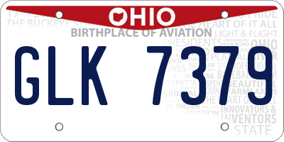 OH license plate GLK7379
