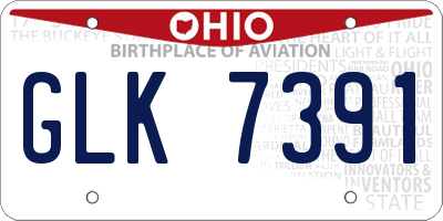 OH license plate GLK7391