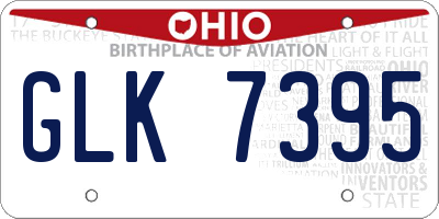 OH license plate GLK7395