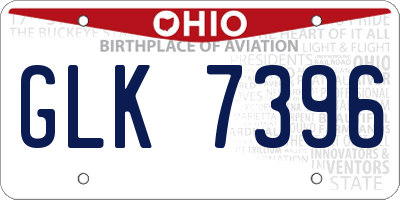 OH license plate GLK7396