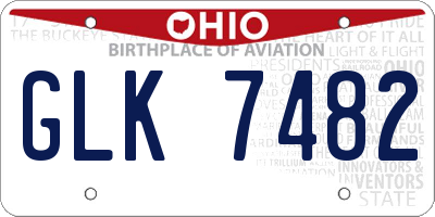 OH license plate GLK7482