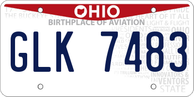 OH license plate GLK7483
