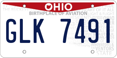 OH license plate GLK7491
