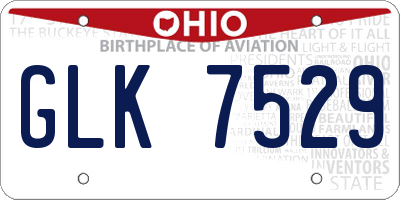 OH license plate GLK7529